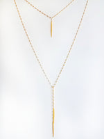 Lasso necklace, specialty cut chain, gold filled, Billie Lorraine, jewelry, gold vermiel 