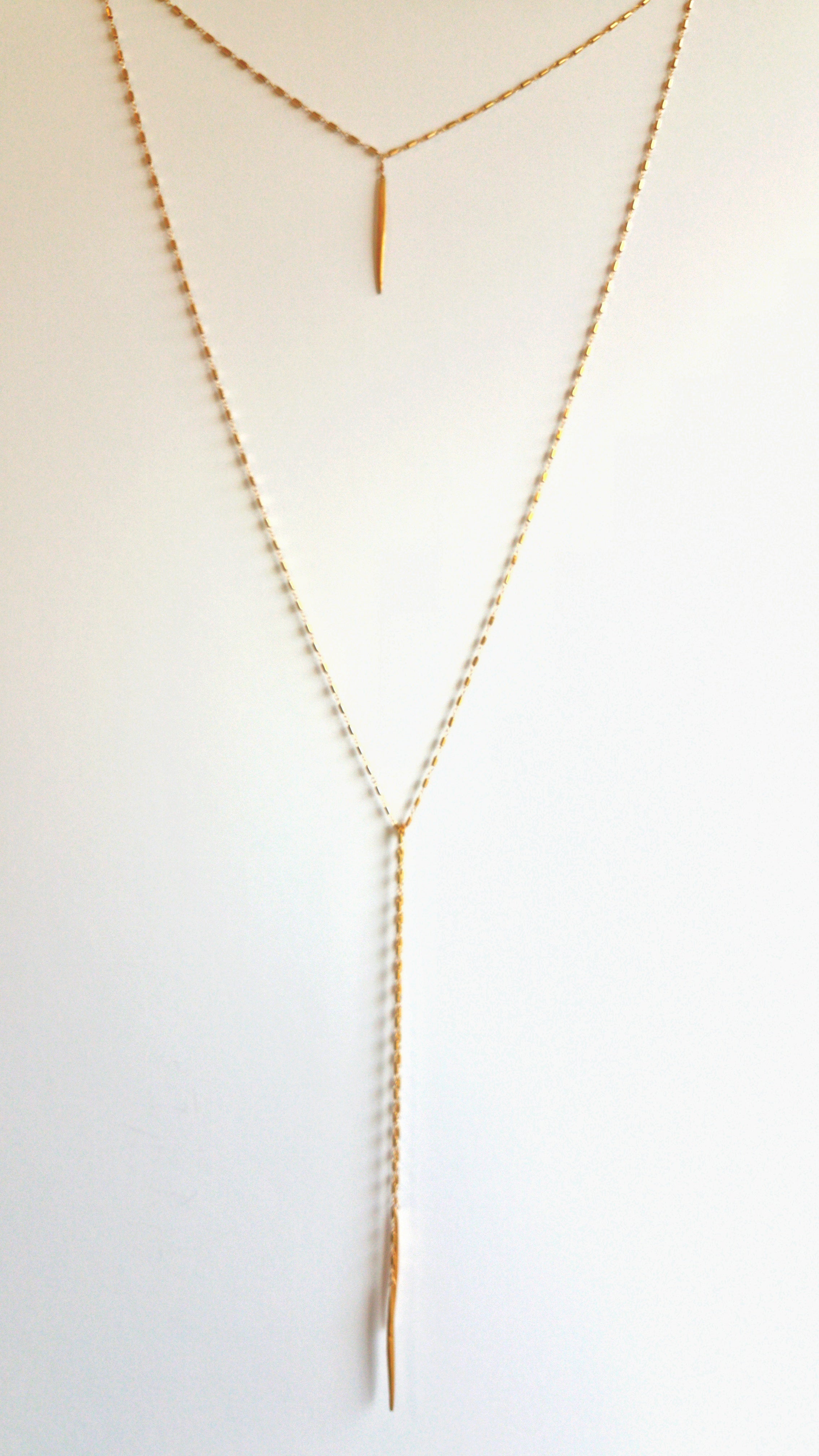 Lasso necklace, specialty cut chain, gold filled, Billie Lorraine, jewelry, gold vermiel 